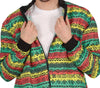 GP80258 – Rastafarian Karneval Farbenfrohes Kostüm – Größe: 48 - 50 (M) – Farbe: Mehrfarbig