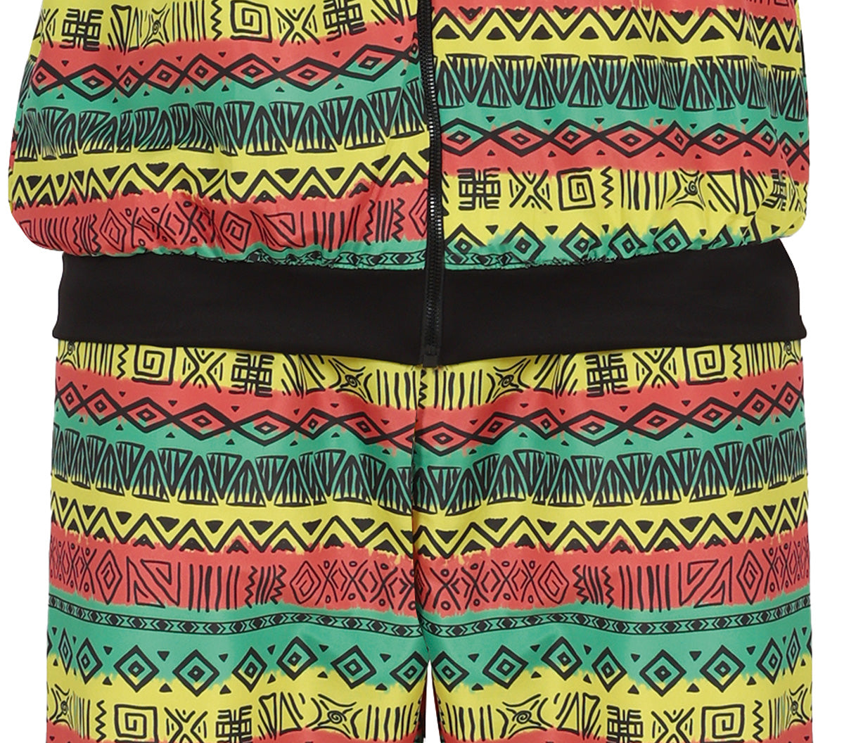 GP80258 – Rastafarian Karneval Farbenfrohes Kostüm – Größe: 52 - 54 (L) – Farbe: Mehrfarbig