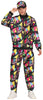 GP80265 – 80s Sport Retro Karnevalskostüm – Größe: 48 - 50 (M) – Farbe: Mehrfarbig
