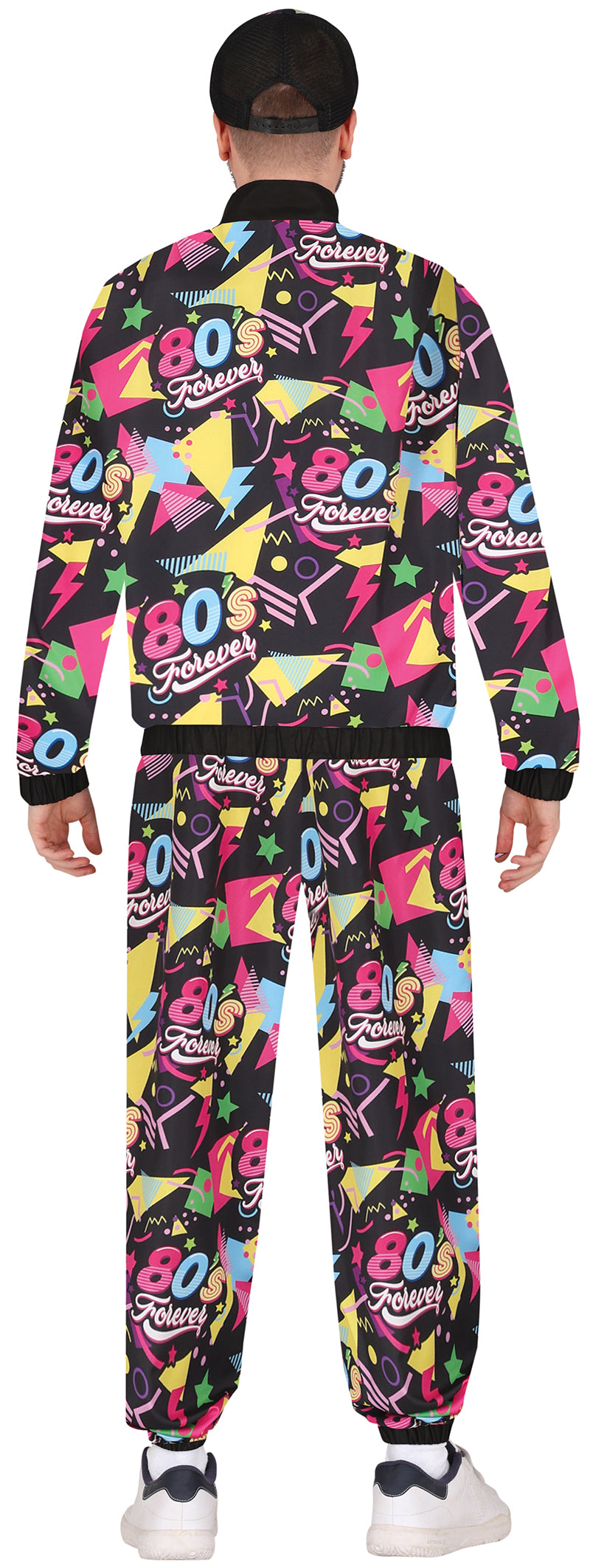 GP80265 – 80s Sport Retro Karnevalskostüm – Größe: 48 - 50 (M) – Farbe: Mehrfarbig, Ansicht 2