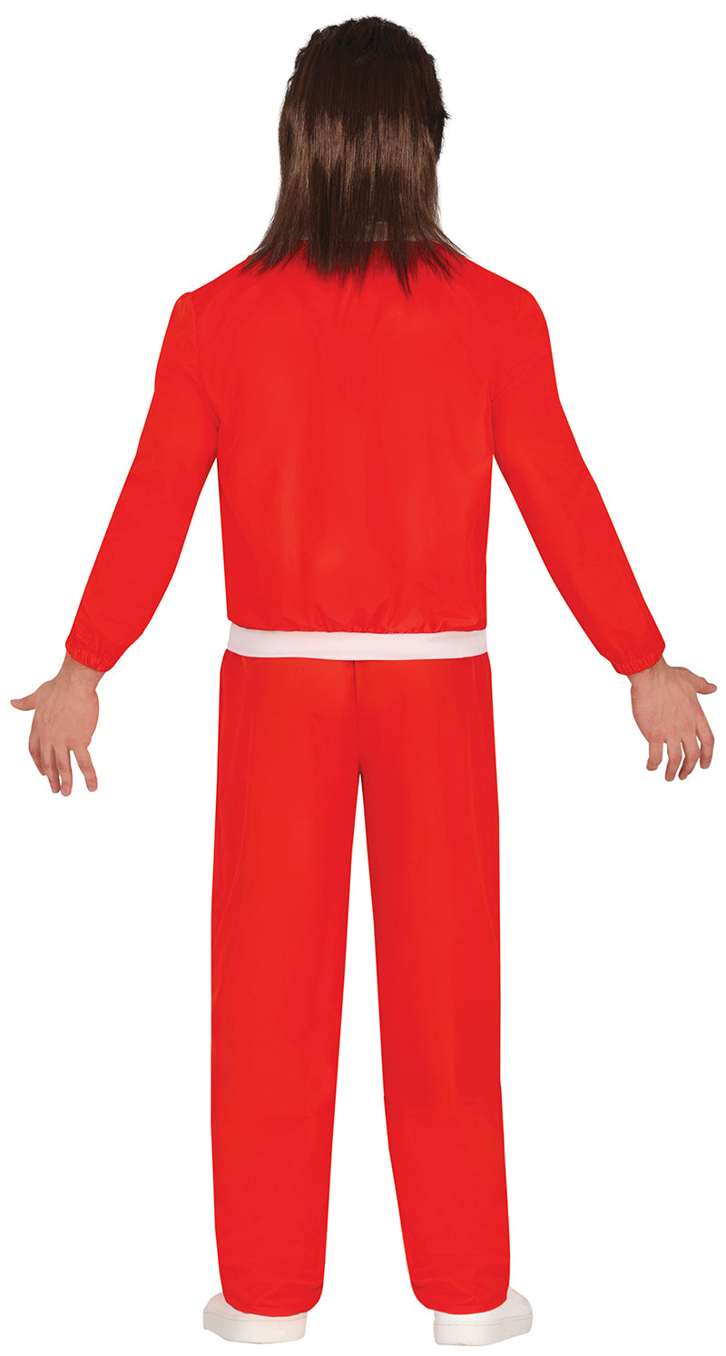 GP80276 – Retro 80er Jahre Trainingsanzug Kostüm – Größe: 48 - 50 (M) – Farbe: Rot