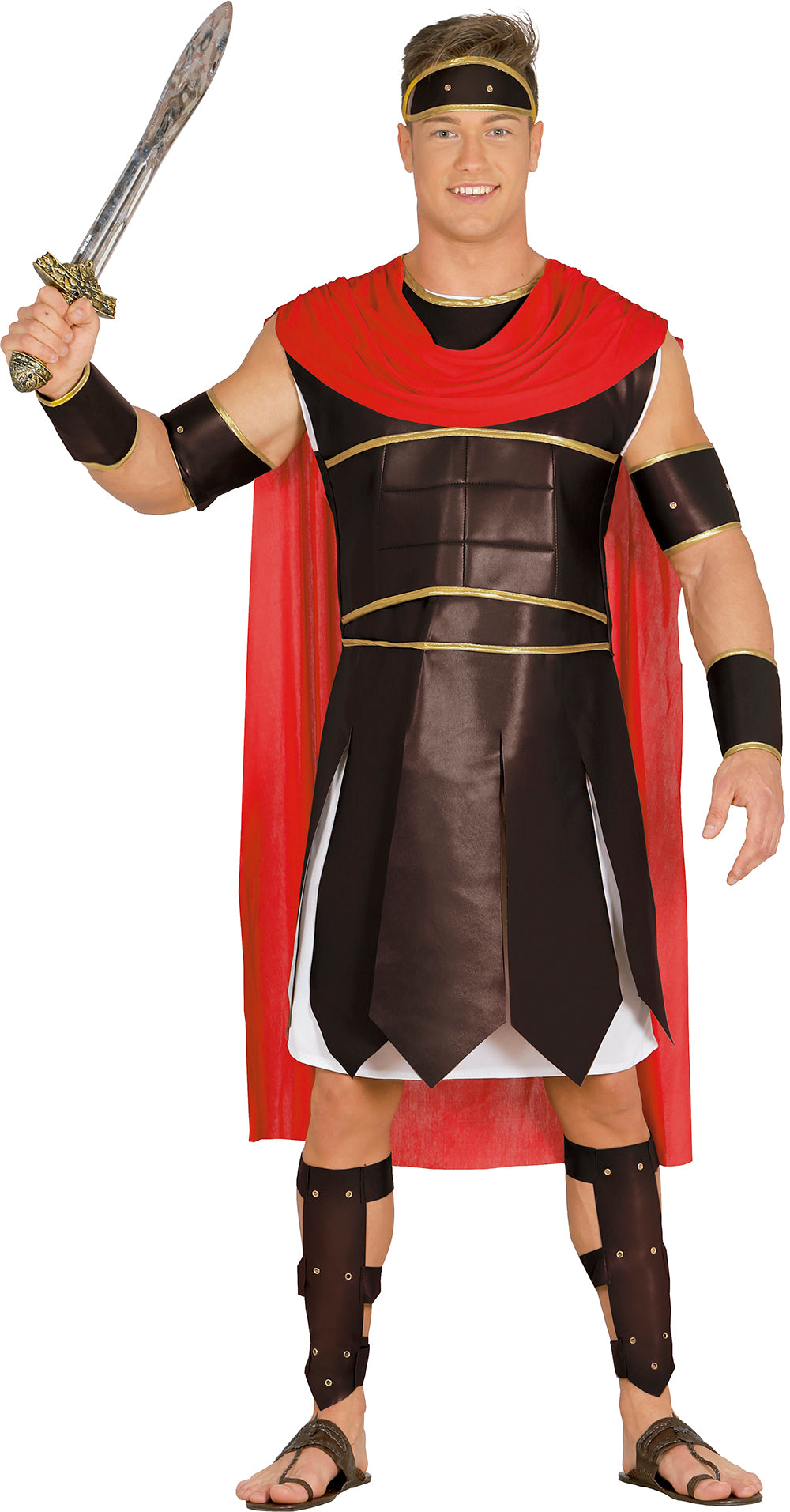 GP80285 – Römer Gladiator Antike Kostüm Kapitän – Größe: 52 - 54 (L) – Farbe: Braun
