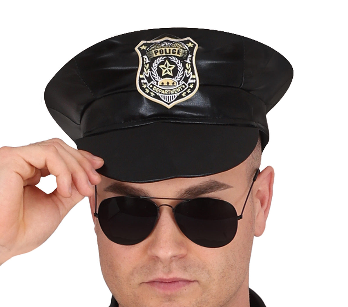 GP80308 – Polizei Party Kostüm Junggesellenabschied – Größe: 48 - 50 (M) – Farbe: Schwarz