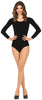 GP80312 – Sport Eleganz Schwarz Body Langarm – Größe: 38 - 40 (M) – Farbe: Schwarz