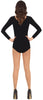 GP80312 – Sport Eleganz Schwarz Body Langarm – Größe: 38 - 40 (M) – Farbe: Schwarz