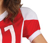GP80355 – Rugbystar Spielerin Kostüm Rot – Größe: 36 - 38 (S) – Farbe: Rot