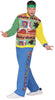GP80362 – 80s Sportjacke Bunte Karneval Retro – Größe: 48 - 50 (M) – Farbe: Mehrfarbig