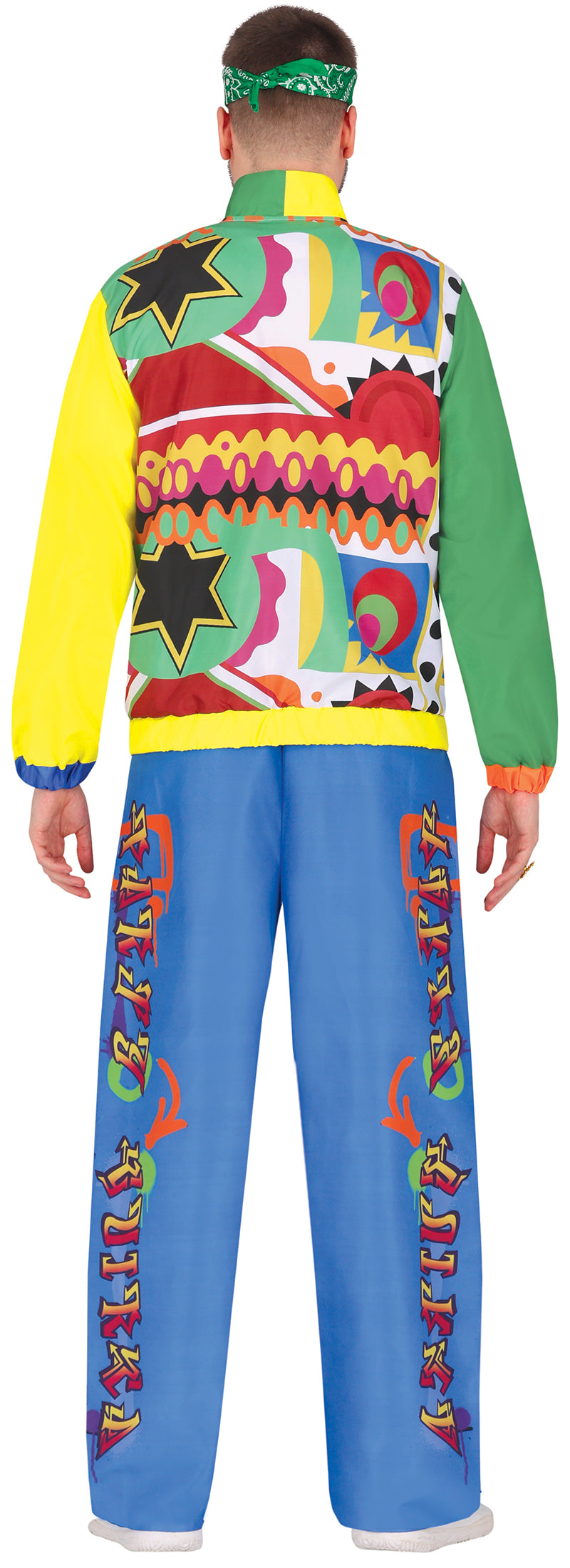 GP80362 – 80s Sportjacke Bunte Karneval Retro – Größe: 48 - 50 (M) – Farbe: Mehrfarbig