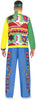 GP80362 – 80s Sportjacke Bunte Karneval Retro – Größe: 52 - 54 (L) – Farbe: Mehrfarbig