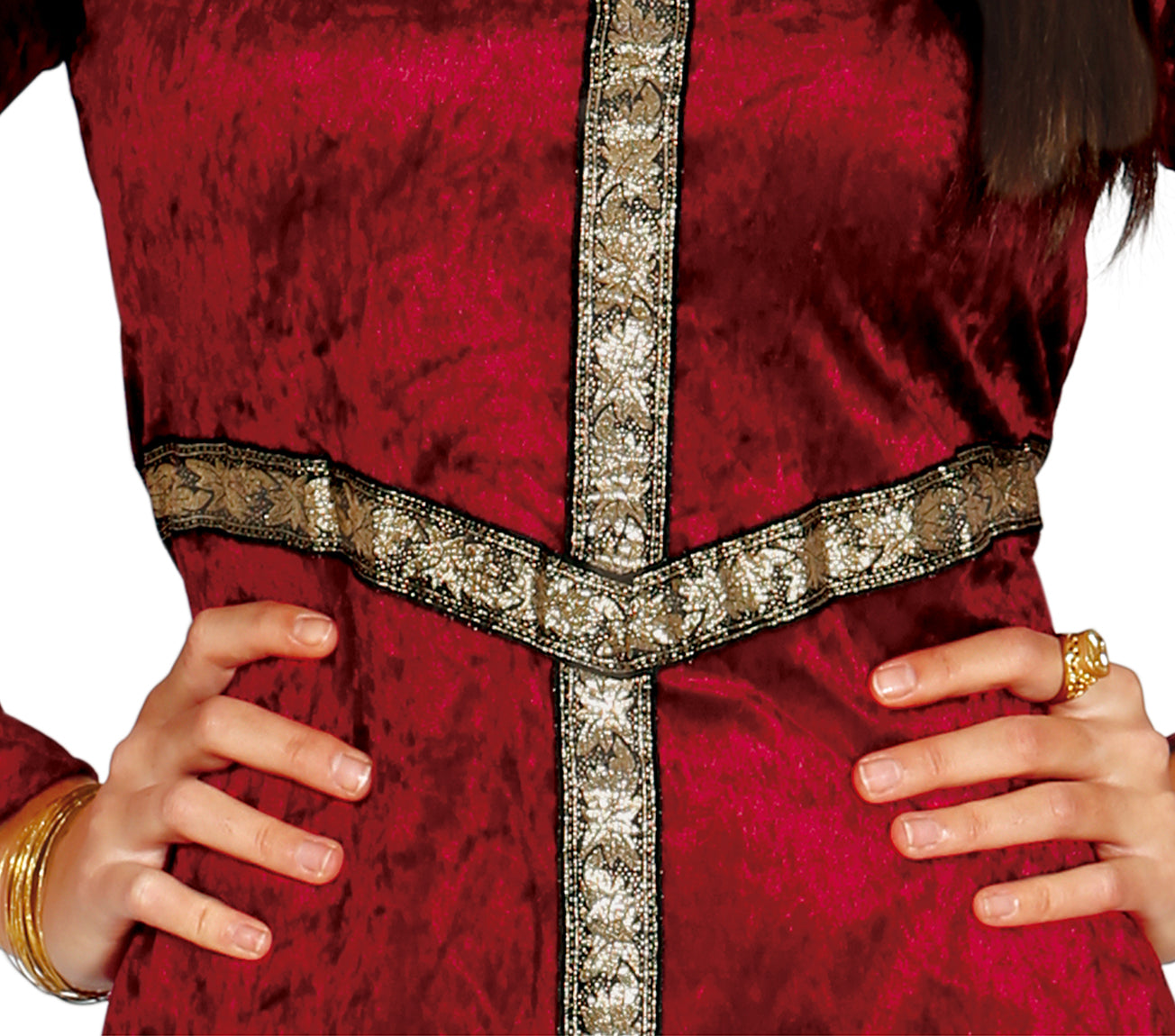 GP80364 – Prinzessin Mittelalter Gewand – Größe: 42 - 44 (L) – Farbe: Grau