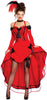 GP80374 – Cowboy Tänzerin Kleid Karneval – Größe: 42 - 44 (L) – Farbe: Rot