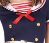 GP80408 – Seelotsin Kostüm Matrosin Uniform – Größe: 42 - 44 (L) – Farbe: Blau