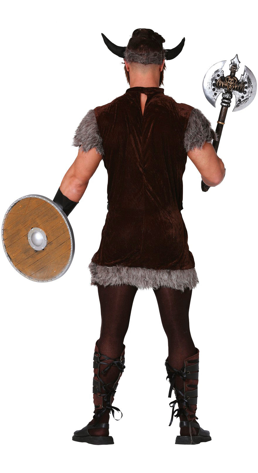 GP80415 – Wikinger Krieger Kostümhelm Hörner – Größe: 52 - 54 (L) – Farbe: Braun, Ansicht 2