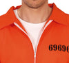 GP80435 – Dieb Halloween Kostüm Gefängnis Outfit – Größe: 52 - 54 (L) – Farbe: Orange