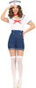 GP80439 – Lotsen Matrosin Karneval Kostüm Vintage – Größe: 36 - 38 (S) – Farbe: Blau