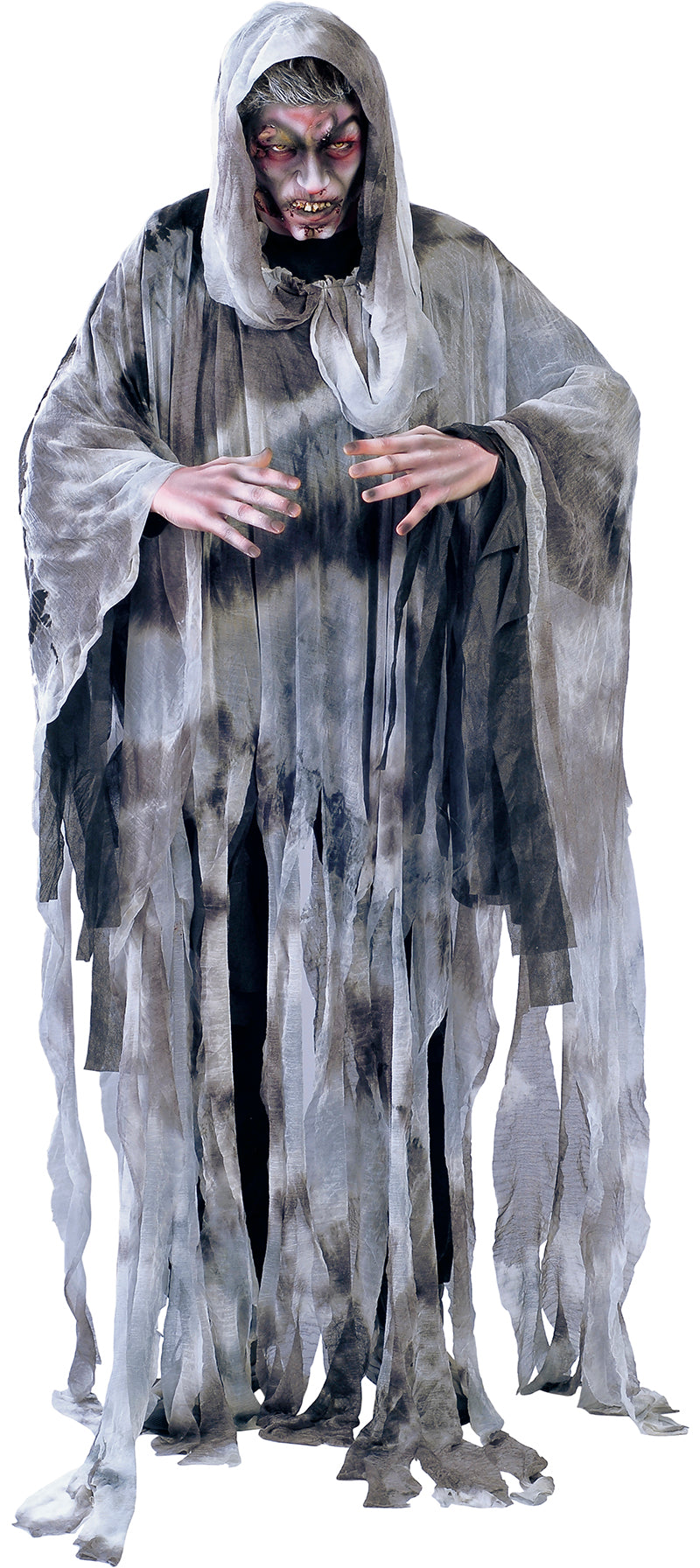 GP80445 – Halloween Geisterumhang Grau – Größe: 52 - 54 (L) – Farbe: Grau