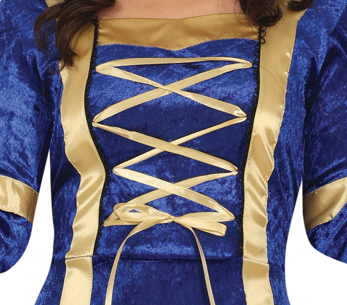 GP80447 – Prinzessin Magierin Kostüm Mittelalter – Größe: 42 - 44 (L) – Farbe: Blau