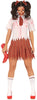 GP80484 – Zombie Schulmädchen Gruseloutfit Halloween – Größe: 38 - 40 (M) – Farbe: Weiß
