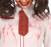 GP80484 – Zombie Schulmädchen Gruseloutfit Halloween – Größe: 38 - 40 (M) – Farbe: Weiß