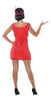 GP80491 – Charleston Flapper Kleid 20er – Größe: 36 - 38 (S) – Farbe: Rot