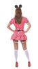 GP80510 – Maus Karnevalkostüm Rote Tupfen Kleid – Größe: 36 - 38 (S), 44 - 46 (XL) – Farbe: Rot