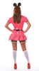 GP80510 – Maus Karnevalkostüm Rote Tupfen Kleid – Größe: 38 - 40 (M), 44 - 46 (XL) – Farbe: Rot