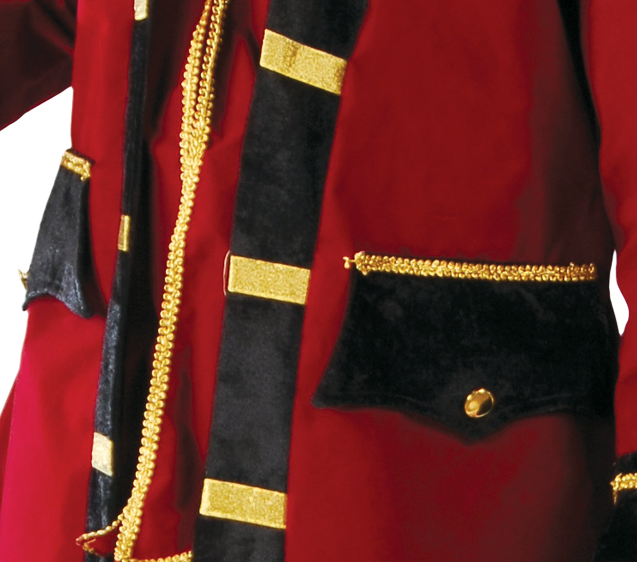 GP80515 – Piraten Karneval Kostüm Kapitän Jacke – Größe: 46 - 48 (S), 52 - 54 (L), 48 - 50 (M), 54 - 56 (XL), 56 - 58 (XXL) – Farbe: Rot