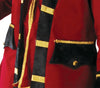 GP80515 – Piraten Karneval Kostüm Kapitän Jacke – Größe: 46 - 48 (S), 52 - 54 (L), 48 - 50 (M), 54 - 56 (XL), 56 - 58 (XXL) – Farbe: Rot