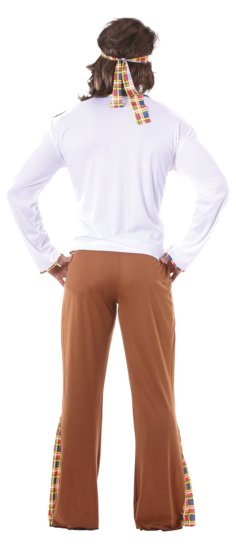 GP80522 – Hippie 70er Jahre Kostüm Bunter Flower – Größe: 52 - 54 (L) – Farbe: Braun