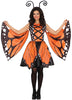 GP80527 – Schmetterling Kostüm Karneval Elegant – Größe: 36 - 38 (S) – Farbe: Orange