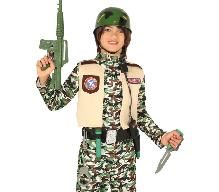 GP17623 – Soldaten Set für Jungen 9 teilig mit Helm – Farbe: Schwarz