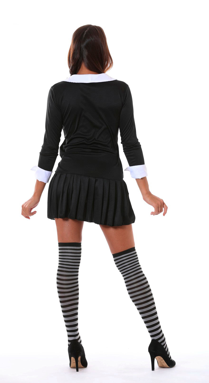 GP80571 – Film Schulmädchen Kleid Halloween Kostüm – Größe: 38 - 40 (M) – Farbe: Schwarz, Ansicht 2