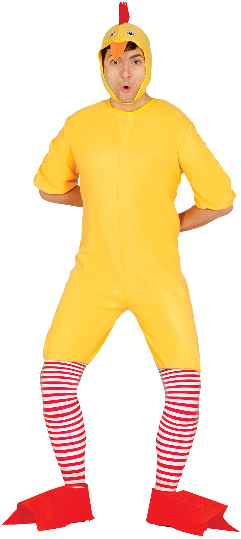 GP80596 – Küken Karneval Kostüm Jumpsuit Tier – Größe: 52 - 54 (L) – Farbe: Gelb