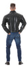 GP80642 – Film Klassiker 50er Biker Jacke – Größe: 48 - 50 (M) – Farbe: Schwarz
