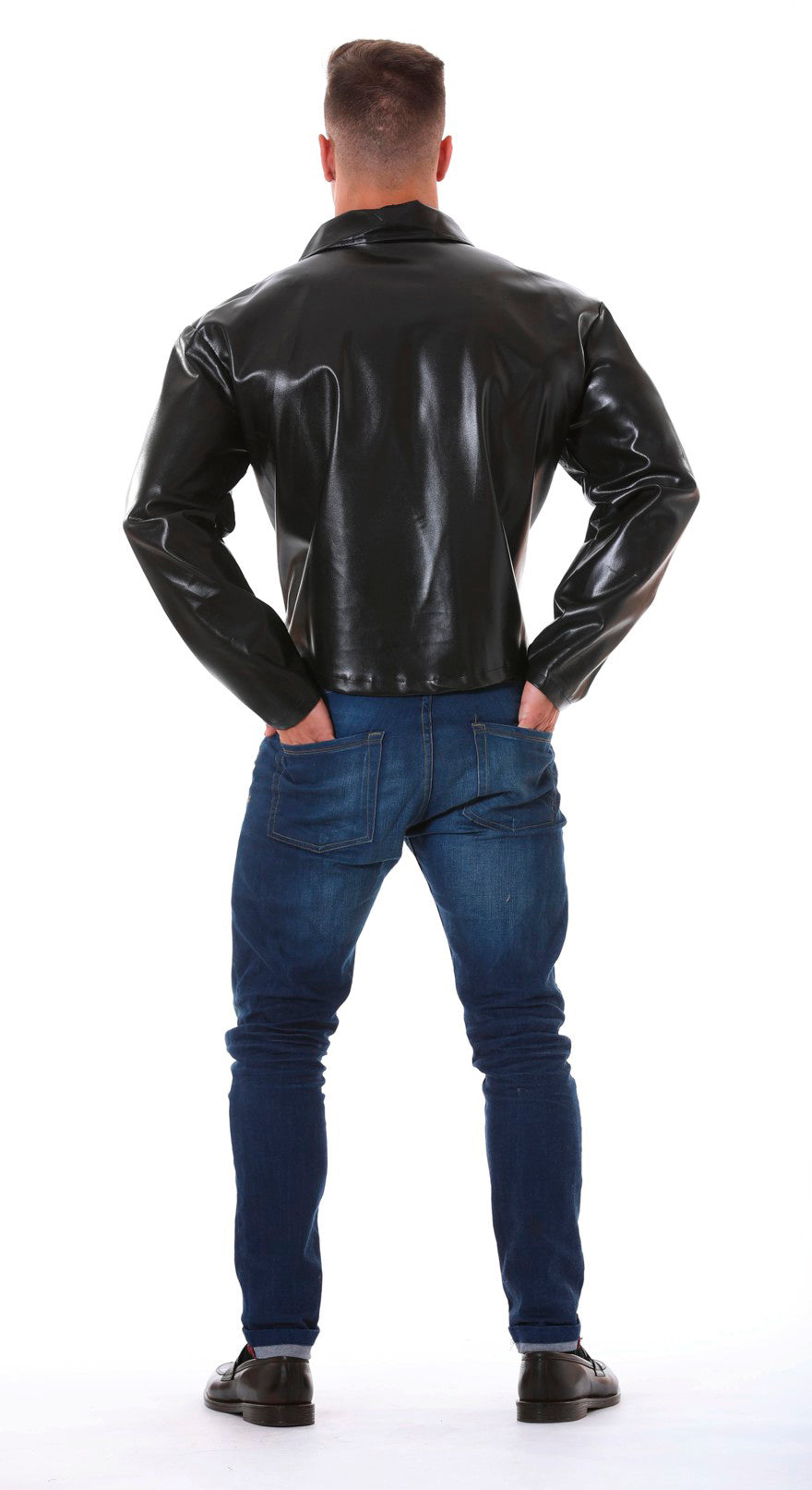 GP80642 – Film Klassiker 50er Biker Jacke – Größe: 52 - 54 (L) – Farbe: Schwarz