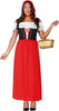 GP80664 – Mittelalter Wirtin Kostüm Rot – Größe: 42 - 44 (L) – Farbe: Rot