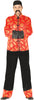 GP80666 – Asiatisches Karnevalsoutfit Drachenmuster – Größe: 52 - 54 (L) – Farbe: Rot