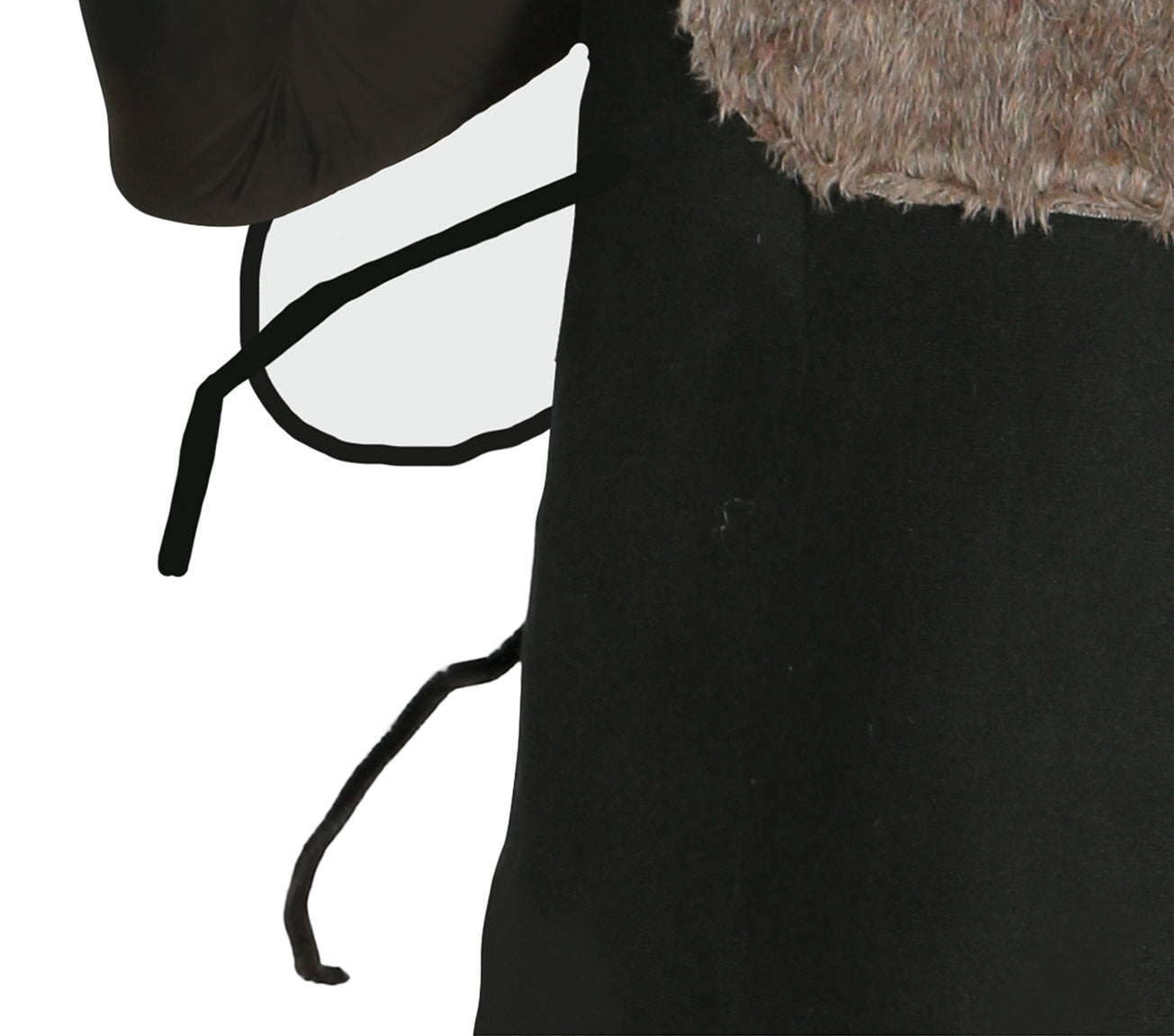 GP80668 – Insekten Halloween Kostüm Schwarz Flügel – Größe: 52 - 54 (L) – Farbe: Schwarz