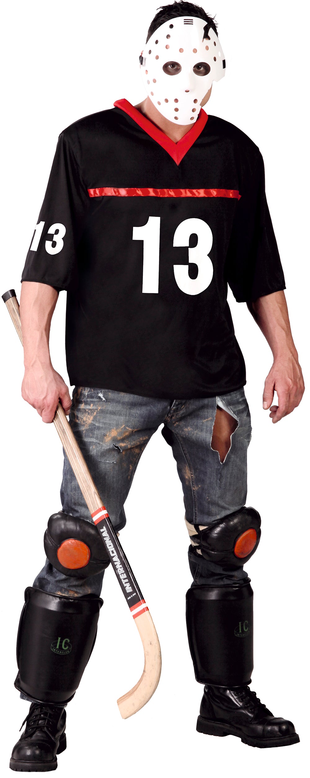 GP80677 – Hockey Horror Maske Halloween Kostüm – Größe: 52 - 54 (L) – Farbe: Schwarz