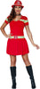 GP80740 – Feuerwehr Heldin Karneval Kostüm Glamour – Größe: 42 - 44 (L), 44 - 46 (XL) – Farbe: Rot
