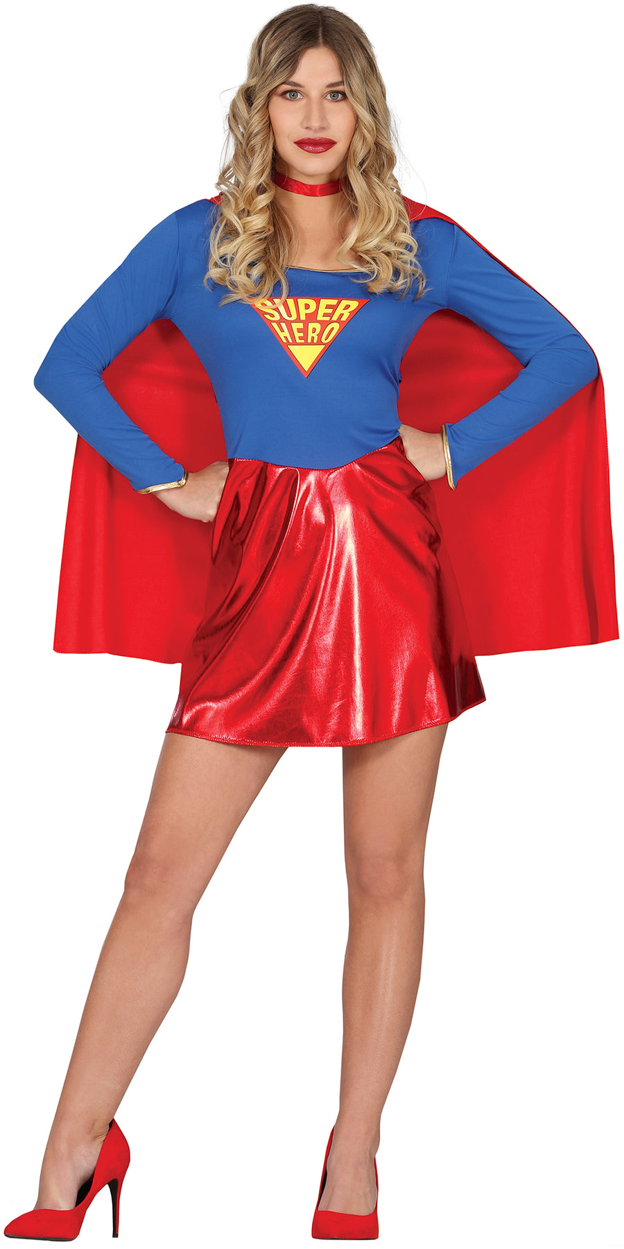 Superheldin Kostüm für Damen mit Umhang