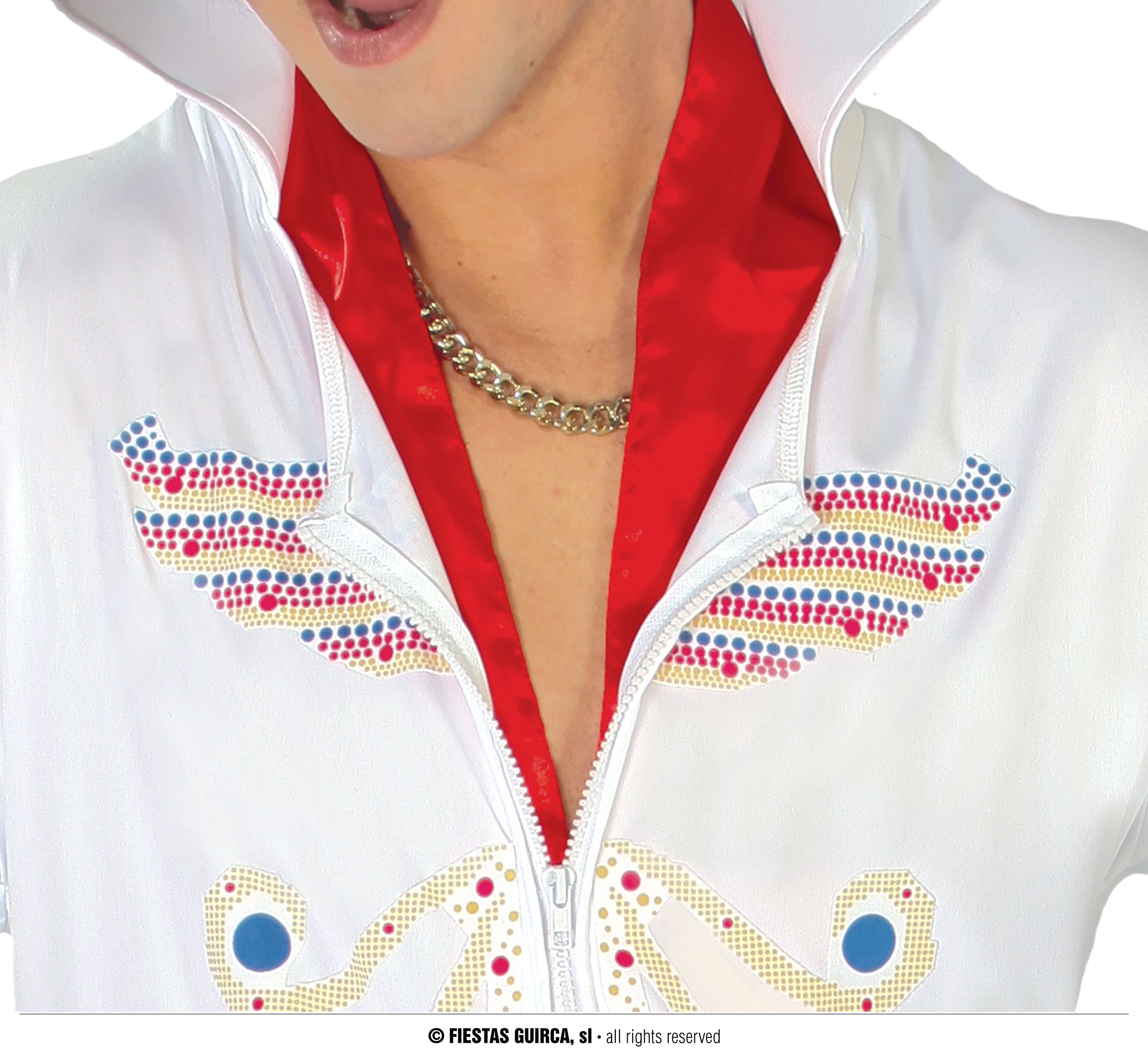 GP84856 – Rock Star Klassiker Kostüm 50s Retro – Größe: 52 - 54 (L) – Farbe: Weiß