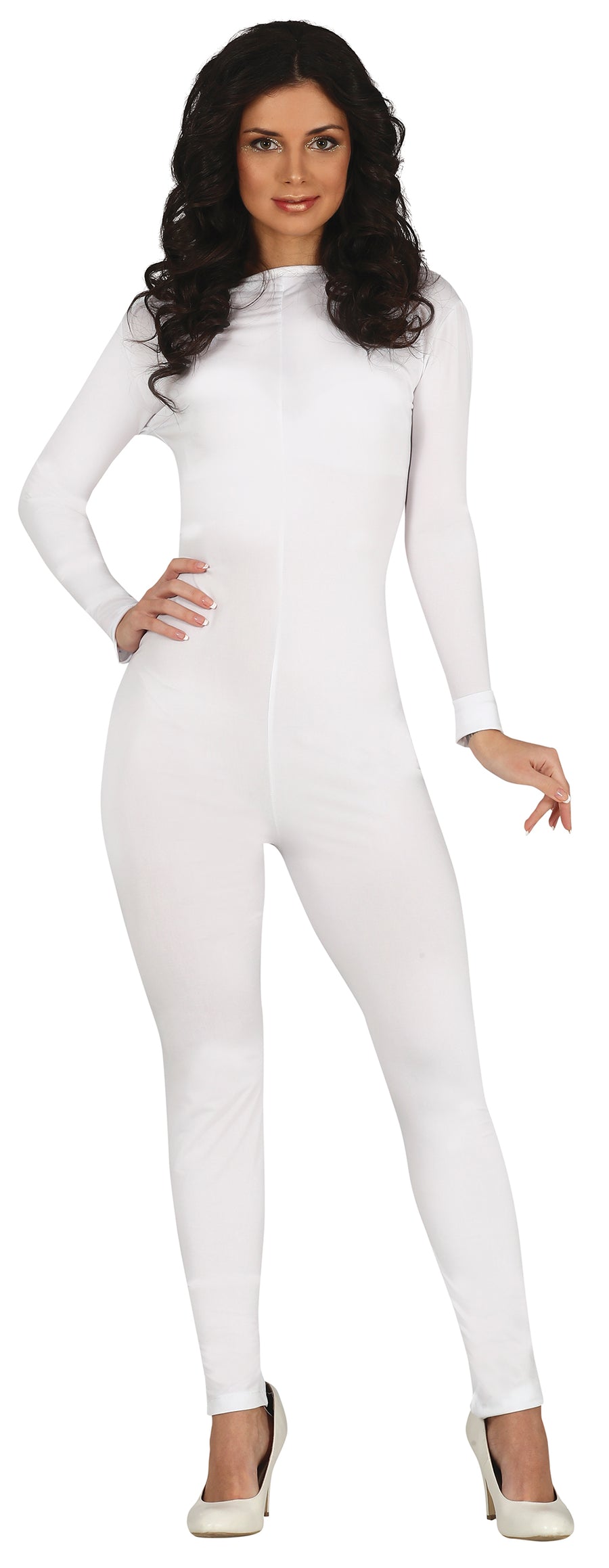 Catsuit für Damen weiß Ganzkörperanzug