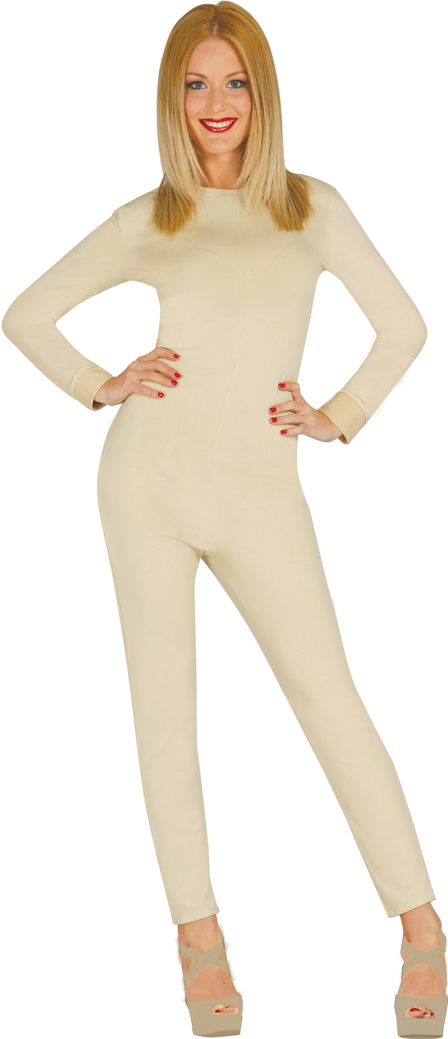 Catsuit für Damen hautfarben Ganzkörperanzug