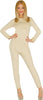 GP80787 – Sportliche Karneval Ganzkörperanzug Elegante – Größe: 38 - 40 (M) – Farbe: Natural