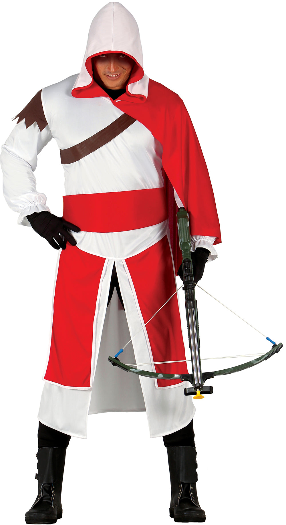GP80795 – Assassinen Krieger Karneval Kostüm – Größe: 52 - 54 (L) – Farbe: Rot