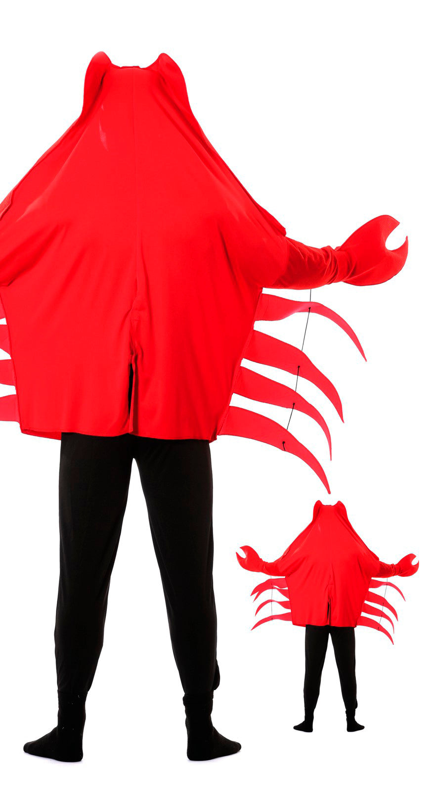 GP80798 – Krabbenkostüm Faschingsoutfit Tier – Größe: 52 - 54 (L) – Farbe: Rot, Ansicht 2