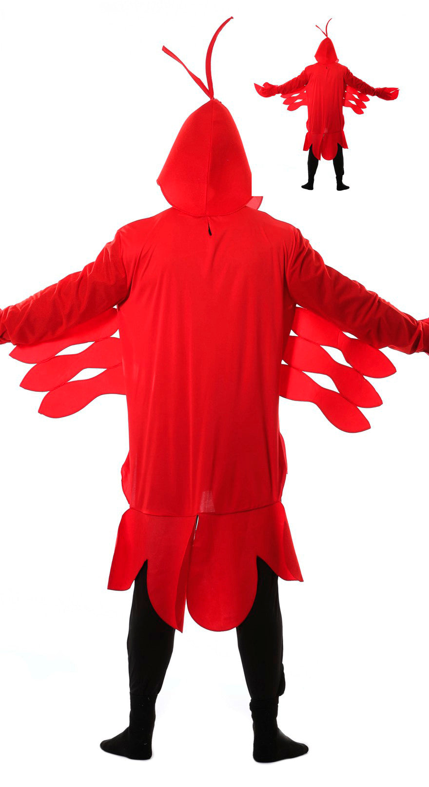 GP80800 – Meereskrabbe Abenteuerkostüm Karneval – Größe: 52 - 54 (L) – Farbe: Rot, Ansicht 2
