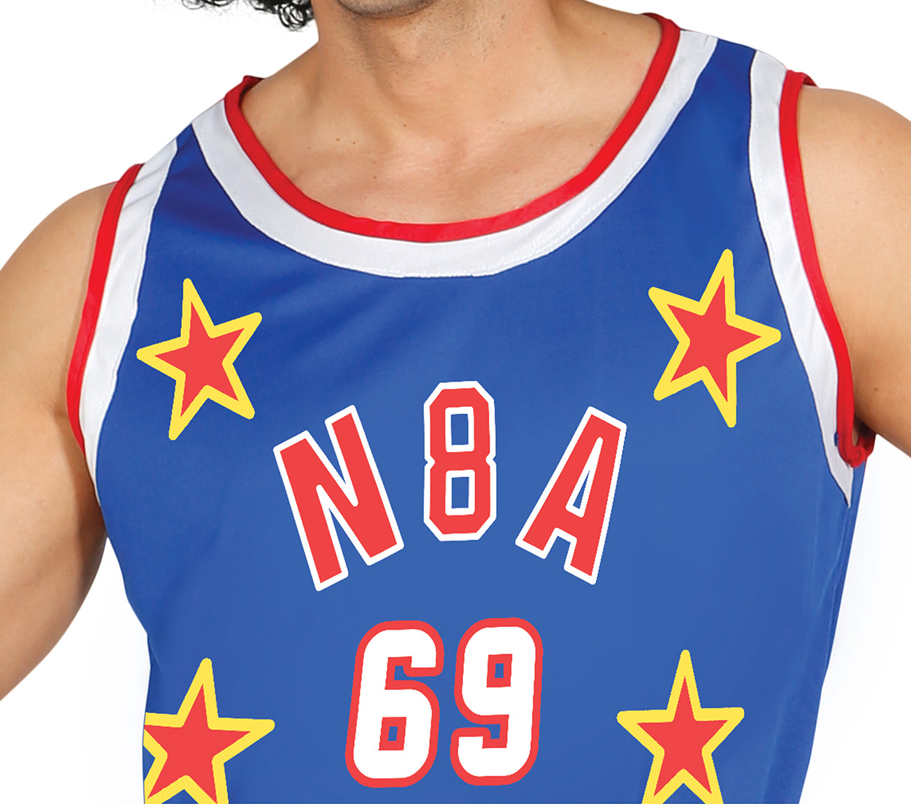 GP80811 – Sportlicher Held USA Basketball Kostüm – Größe: 52 - 54 (L), 54 - 56 (XL) – Farbe: Blau