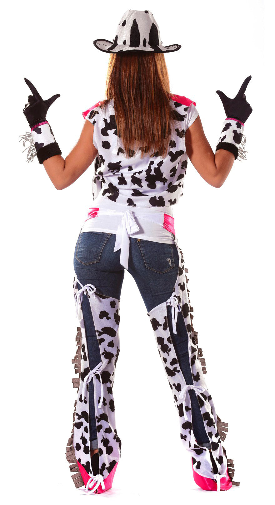 GP80829 – Cowgirl Westernheldin Fasching – Größe: 42 - 44 (L) – Farbe: Schwarz, Ansicht 2